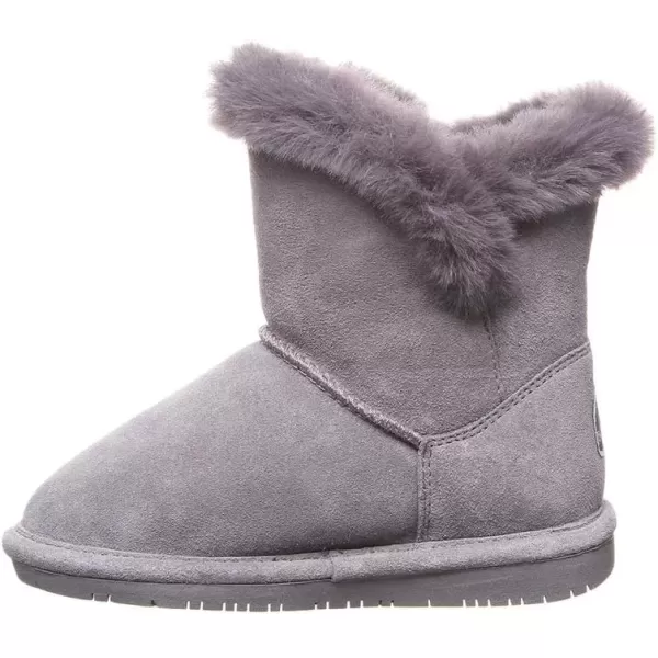 imageBEARPAW Betsey Youth Multiple Colors  Youths Boot Classic Suede  Kids Slip On Boot  Comfortable Winter BootGray Fog