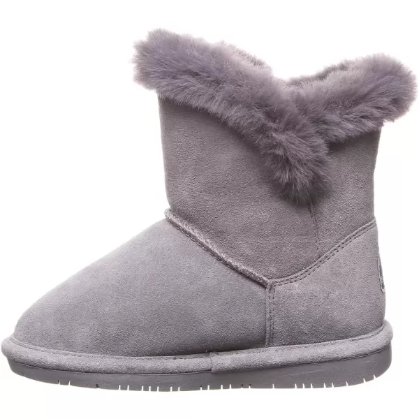 imageBEARPAW Betsey Youth Multiple Colors  Youths Boot Classic Suede  Kids Slip On Boot  Comfortable Winter BootGray Fog