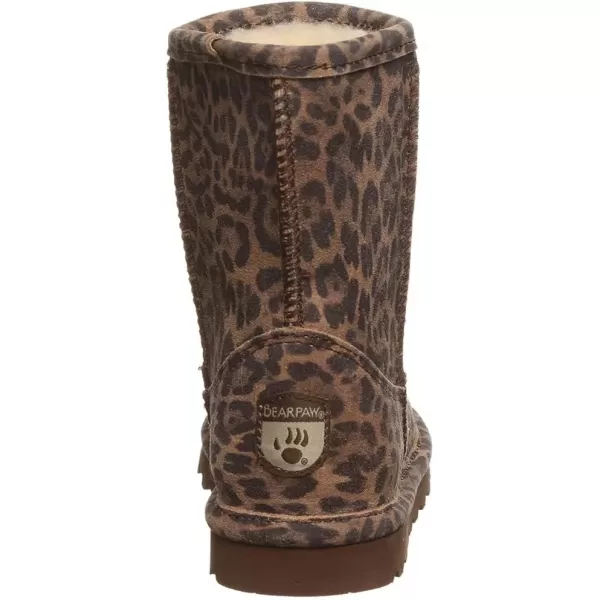 imageBEARPAW Elle Exotic Youth Multiple Colors  Youths Boot Classic Suede  Youths Slip On Boot  Comfortable Winter BootLeopard