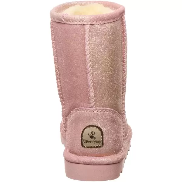 imageBEARPAW Elle Exotic Youth Multiple Colors  Youths Boot Classic Suede  Youths Slip On Boot  Comfortable Winter BootPink Glitter