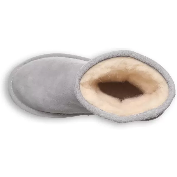 imageBEARPAW Elle Youth Multiple Colors  Youths Boot Classic Suede  Youths Slip On Boot  Comfortable Winter BootGray Fog