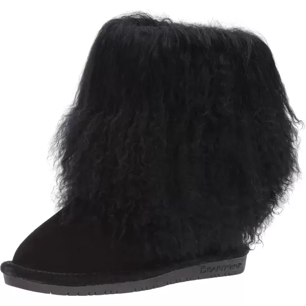 imageBEARPAW Youth Boo Multiple Colors  Youth Slip On Boot  Youths Boot Classic Suede  Comfortable Winter BootBlack
