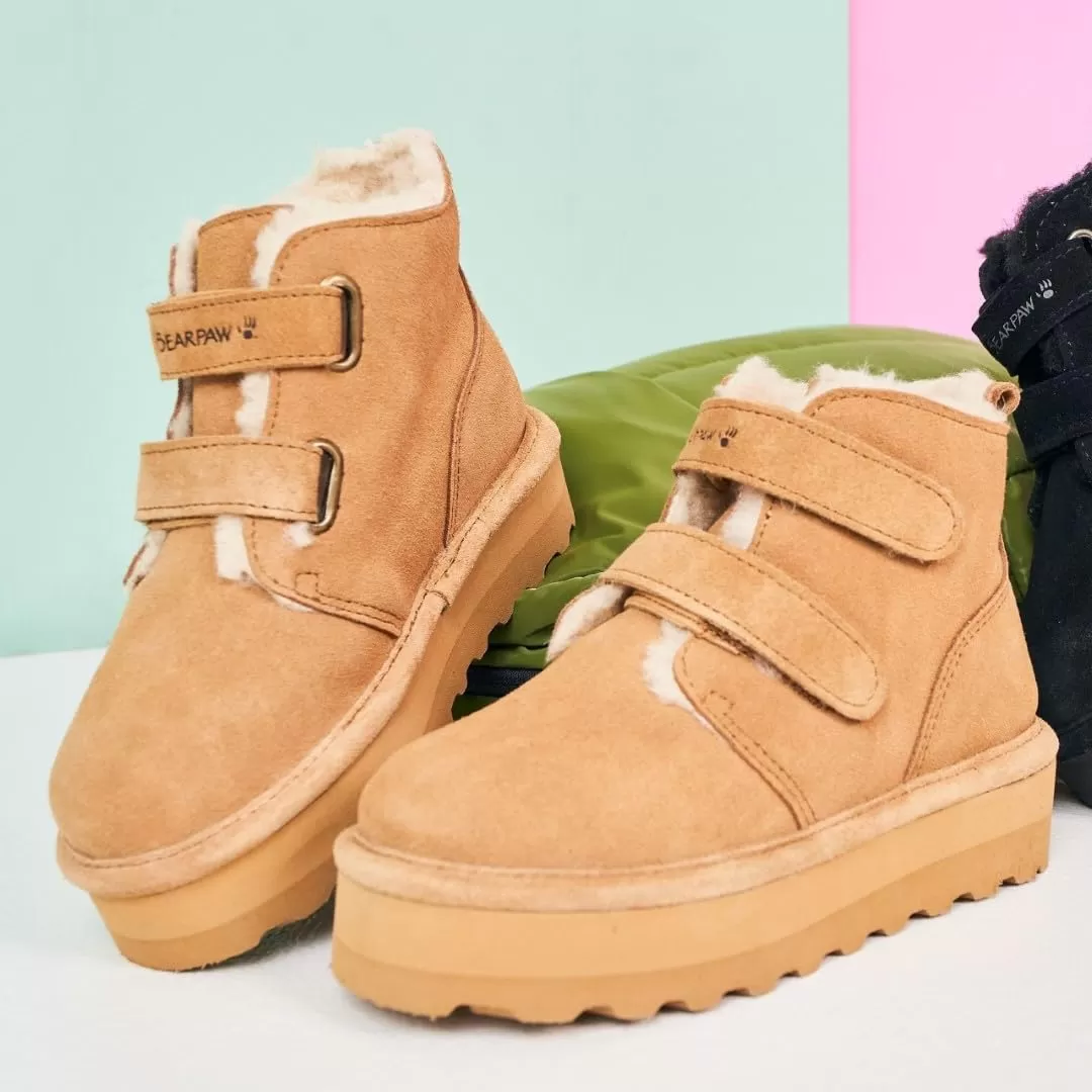 imageBEARPAW Retro Larisa Youth Boot  Youths Boot Classic Suede  Youths Pull On Boot  Comfortable Winter Boot