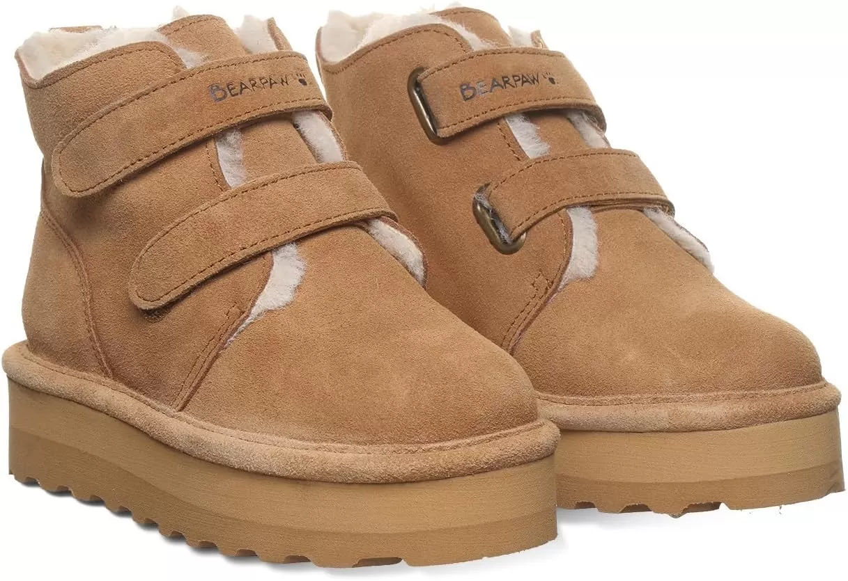 imageBEARPAW Retro Larisa Youth Boot  Youths Boot Classic Suede  Youths Pull On Boot  Comfortable Winter Boot