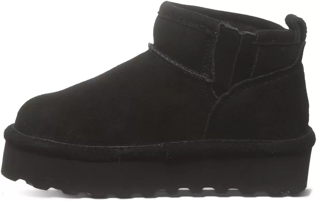 imageBEARPAW Retro Shorty Youth Boot  Youths Ankle Boot  Youths Slip On Boot  Comfortable Winter BootBlack Ii