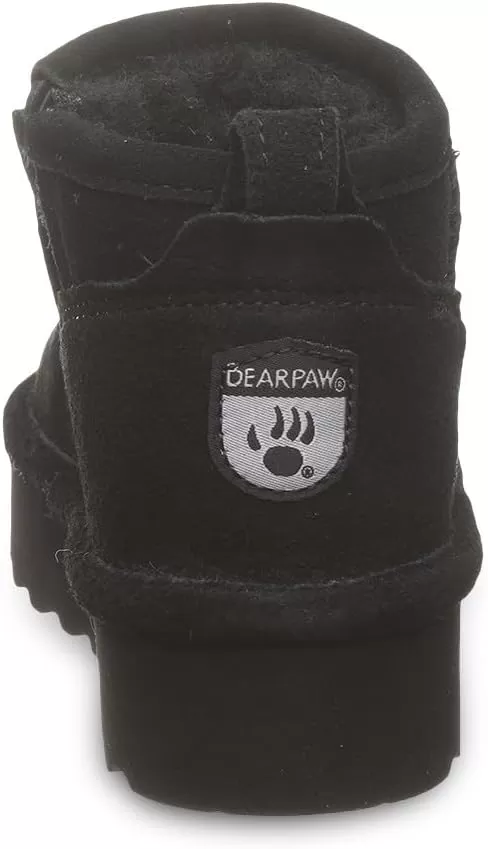 imageBEARPAW Retro Shorty Youth Boot  Youths Ankle Boot  Youths Slip On Boot  Comfortable Winter BootBlack Ii