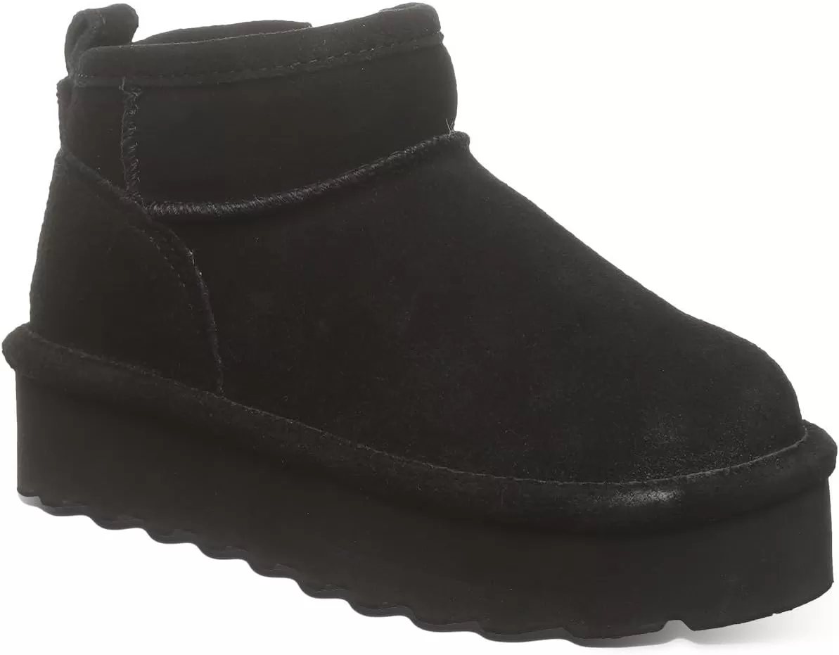 imageBEARPAW Retro Shorty Youth Boot  Youths Ankle Boot  Youths Slip On Boot  Comfortable Winter BootBlack Ii