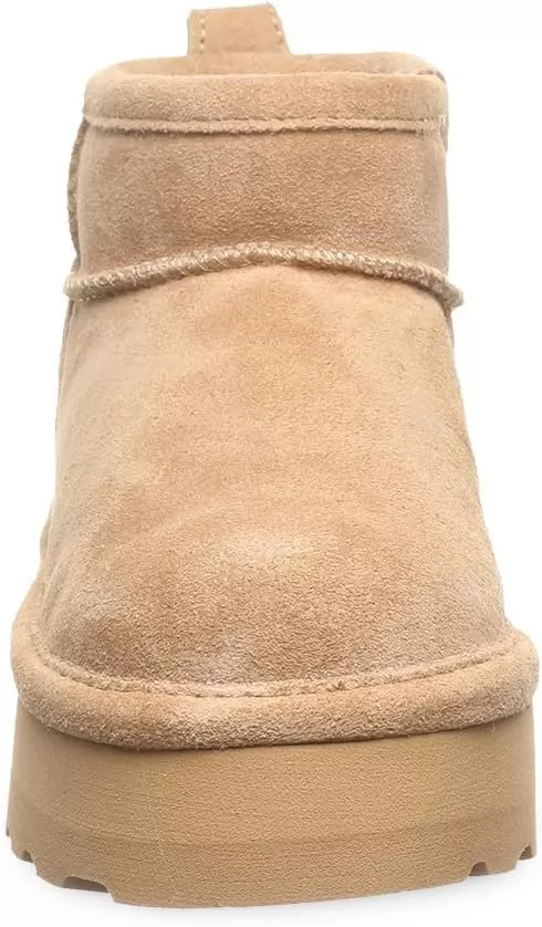 imageBEARPAW Retro Shorty Youth Boot  Youths Ankle Boot  Youths Slip On Boot  Comfortable Winter BootIced Coffee Solid