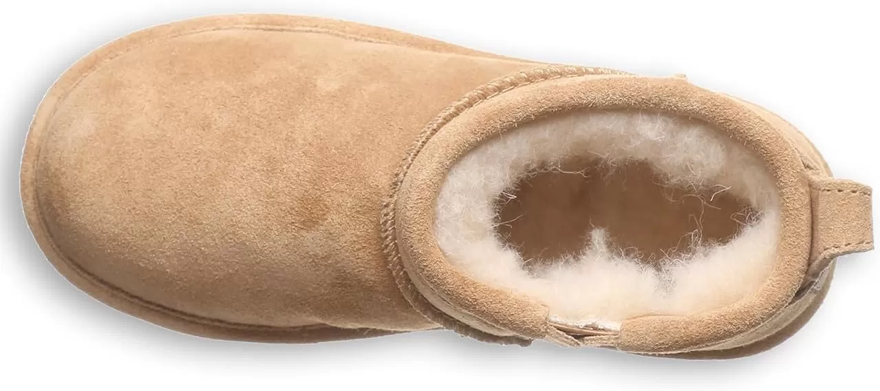 imageBEARPAW Retro Shorty Youth Boot  Youths Ankle Boot  Youths Slip On Boot  Comfortable Winter BootIced Coffee Solid