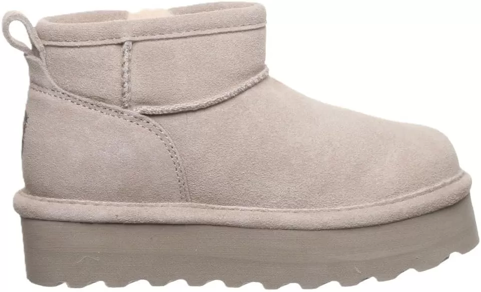 imageBEARPAW Retro Shorty Youth Boot  Youths Ankle Boot  Youths Slip On Boot  Comfortable Winter BootMushroom