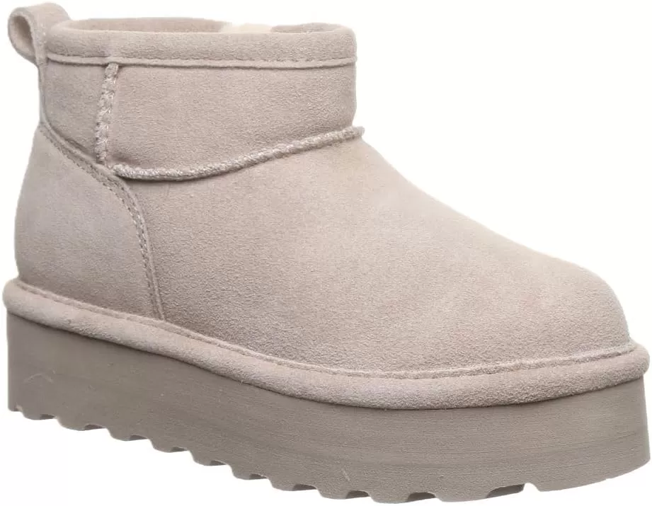 imageBEARPAW Retro Shorty Youth Boot  Youths Ankle Boot  Youths Slip On Boot  Comfortable Winter BootMushroom
