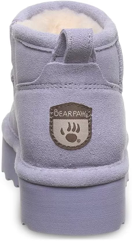 imageBEARPAW Retro Shorty Youth Boot  Youths Ankle Boot  Youths Slip On Boot  Comfortable Winter BootPersian Violet