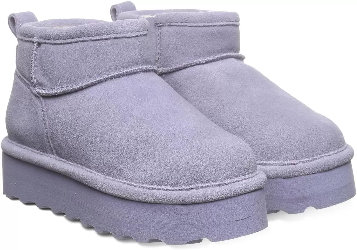 imageBEARPAW Retro Shorty Youth Boot  Youths Ankle Boot  Youths Slip On Boot  Comfortable Winter BootPersian Violet