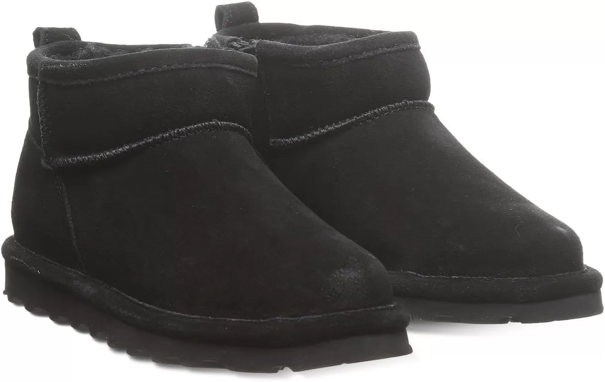 imageBEARPAW Shorty Youth Boot  Youths Ankle Boot  Youths Slip On Boot  Comfortable Winter Boot  Multiple Colors ampamp SizesBlack