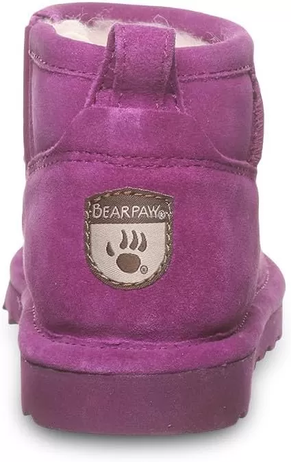 imageBEARPAW Shorty Youth Boot  Youths Ankle Boot  Youths Slip On Boot  Comfortable Winter Boot  Multiple Colors ampamp SizesHypnotic Violet
