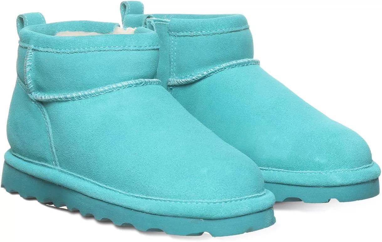 imageBEARPAW Shorty Youth Boot  Youths Ankle Boot  Youths Slip On Boot  Comfortable Winter Boot  Multiple Colors ampamp SizesLiquid Turquoise