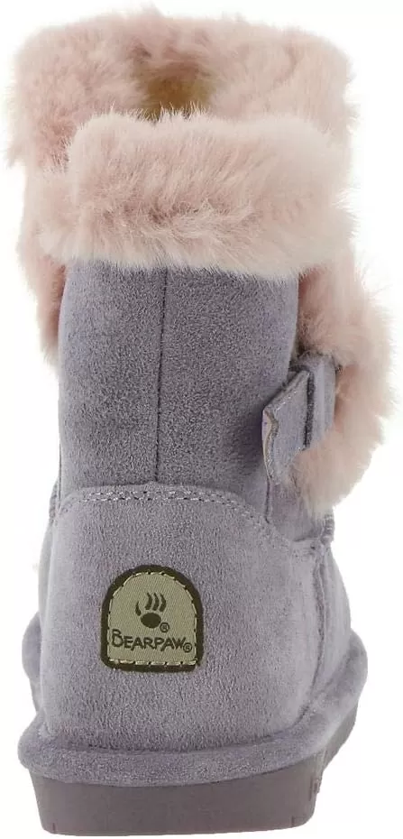 imageBEARPAW Toddler Betsey Girls Multiple Colors  Toddlers Boot Classic Suede  Kids Slip On Boot  Comfortable Winter BootGrey