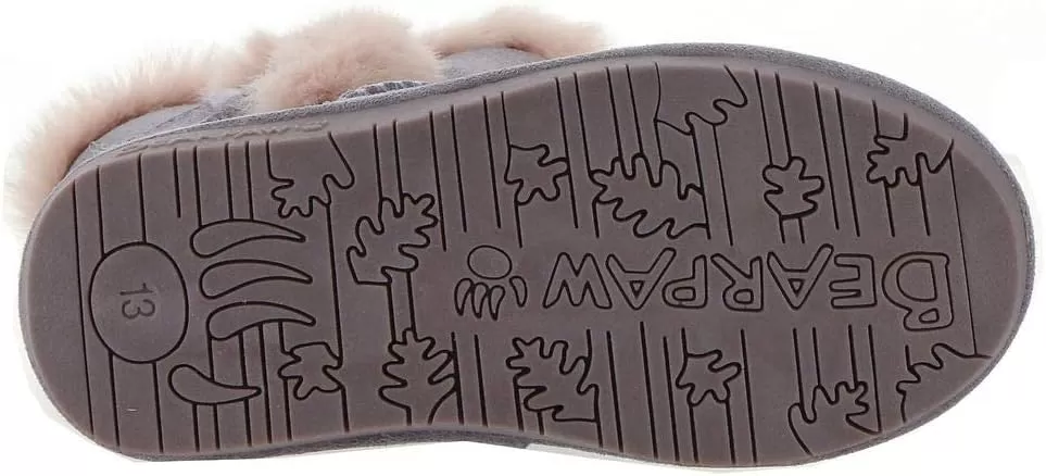 imageBEARPAW Toddler Betsey Girls Multiple Colors  Toddlers Boot Classic Suede  Kids Slip On Boot  Comfortable Winter BootGrey