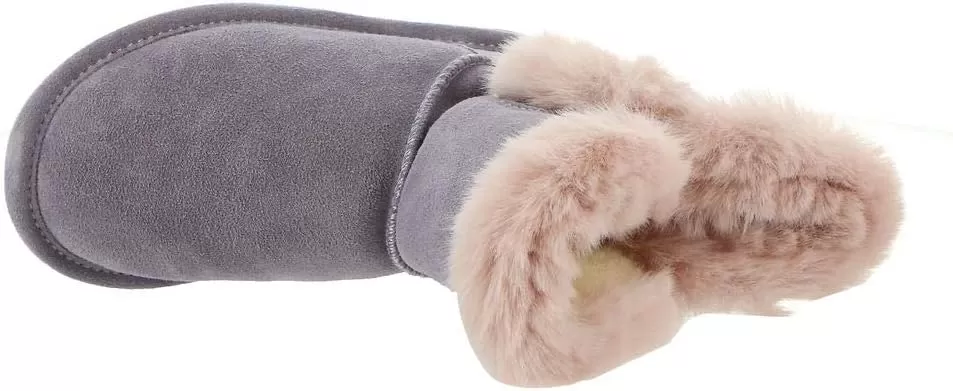 imageBEARPAW Toddler Betsey Girls Multiple Colors  Toddlers Boot Classic Suede  Kids Slip On Boot  Comfortable Winter BootGrey