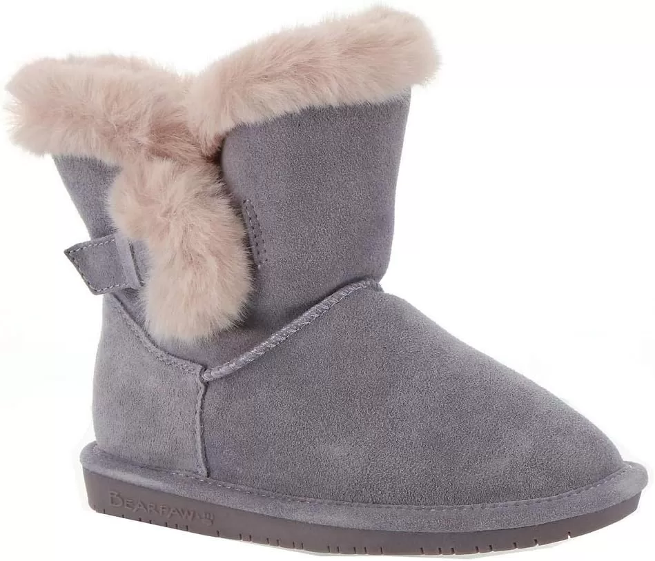 imageBEARPAW Toddler Betsey Girls Multiple Colors  Toddlers Boot Classic Suede  Kids Slip On Boot  Comfortable Winter BootGrey