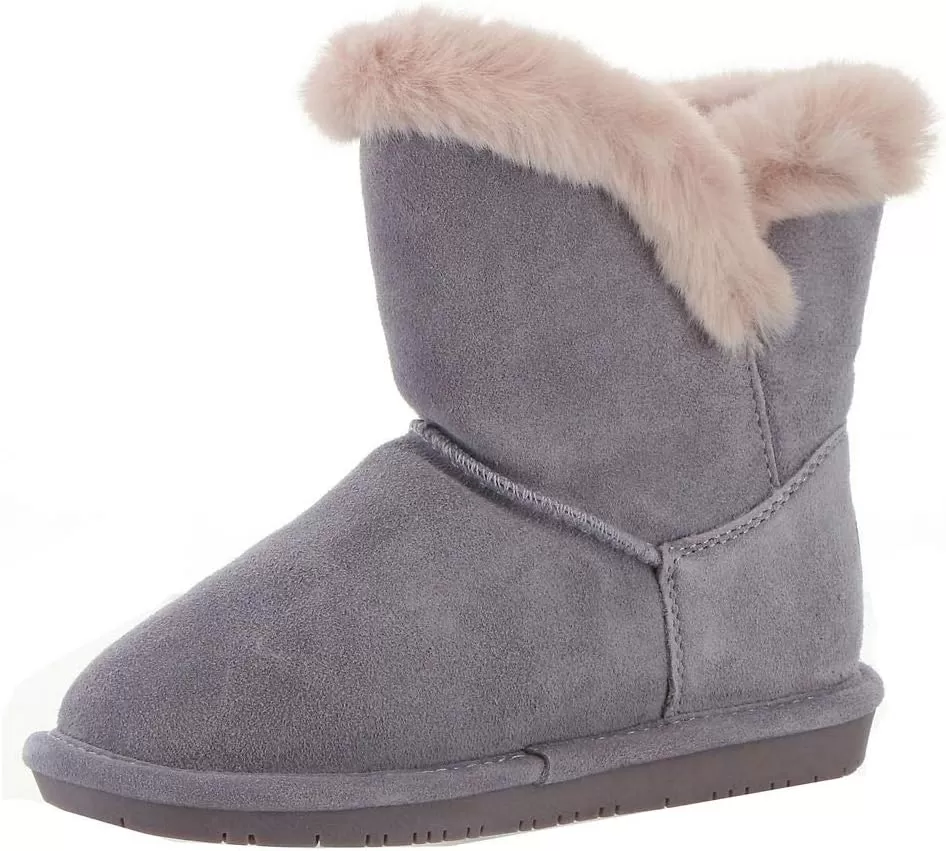 imageBEARPAW Toddler Betsey Girls Multiple Colors  Toddlers Boot Classic Suede  Kids Slip On Boot  Comfortable Winter BootGrey
