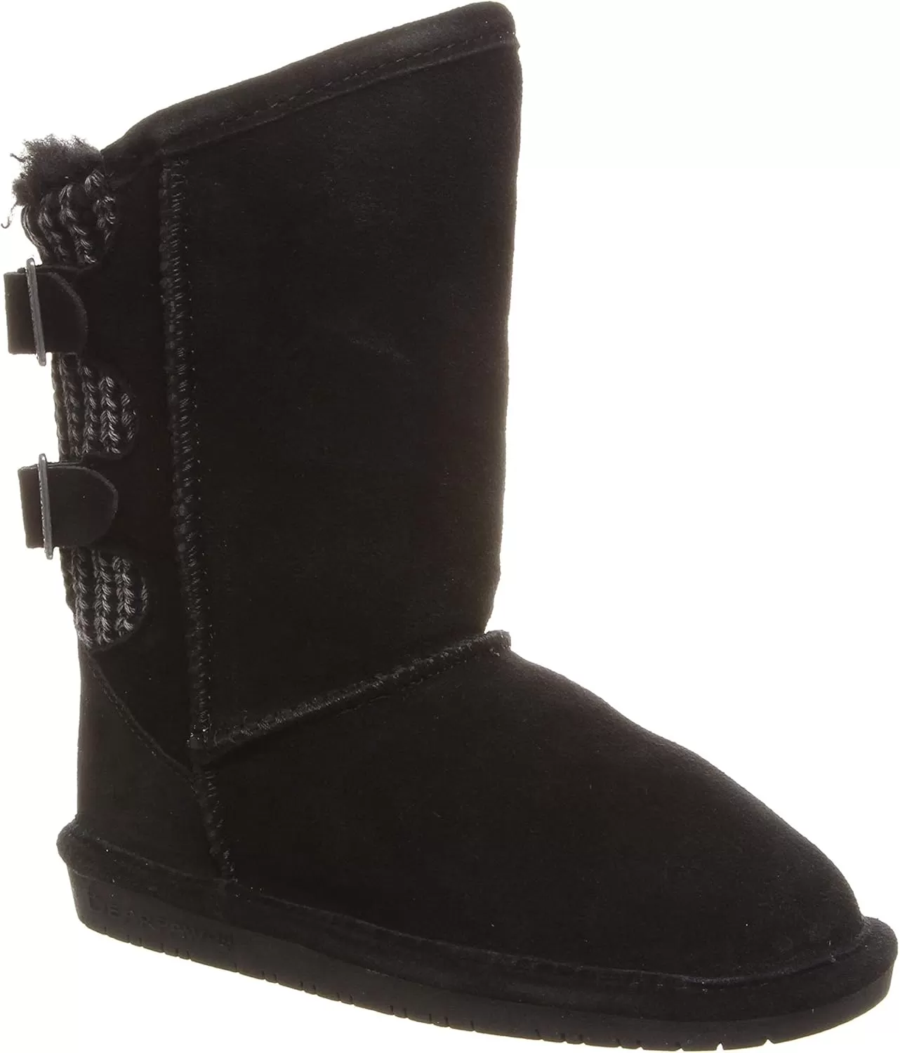 imageBEARPAW Youth Boshie Multiple Colors  Youths Boot Classic Suede  Kids Slip On Boot  Comfortable Winter BootBlack Ii