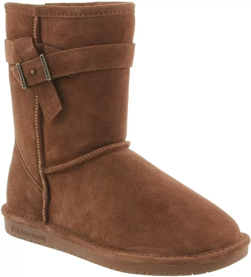 imageBEARPAW Youth Boshie Multiple Colors  Youths Boot Classic Suede  Kids Slip On Boot  Comfortable Winter BootTan