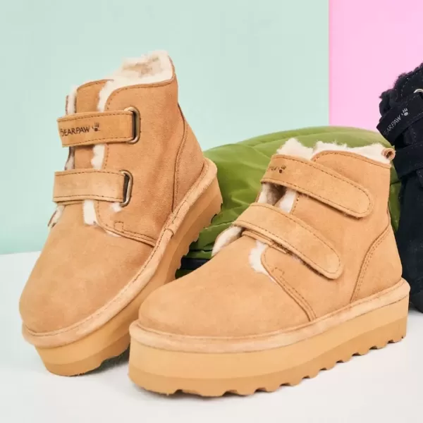 imageBEARPAW Retro Larisa Youth Boot  Youths Boot Classic Suede  Youths Pull On Boot  Comfortable Winter Boot