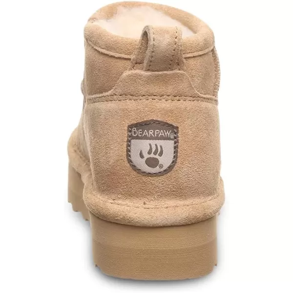 imageBEARPAW Retro Shorty Youth Boot  Youths Ankle Boot  Youths Slip On Boot  Comfortable Winter BootIced Coffee Solid