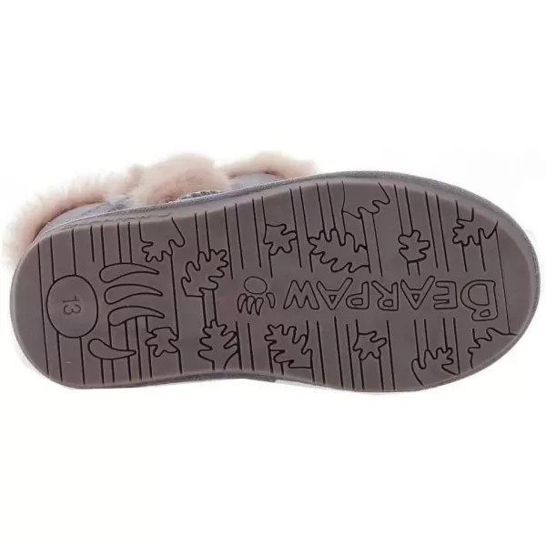 imageBEARPAW Toddler Betsey Girls Multiple Colors  Toddlers Boot Classic Suede  Kids Slip On Boot  Comfortable Winter BootGrey