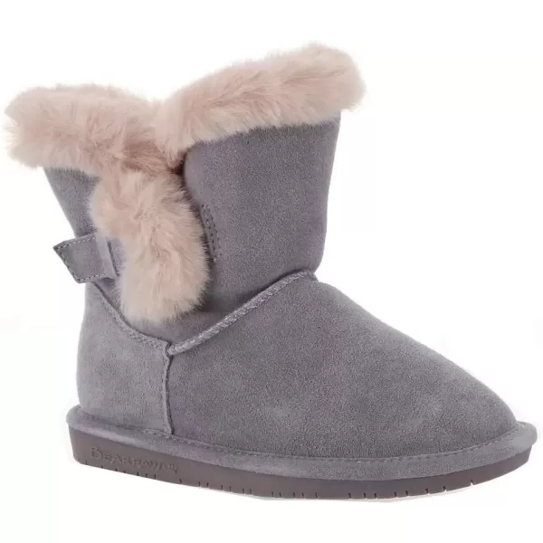 imageBEARPAW Toddler Betsey Girls Multiple Colors  Toddlers Boot Classic Suede  Kids Slip On Boot  Comfortable Winter BootGrey