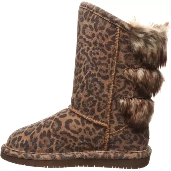 imageBEARPAW Youth Boshie Multiple Colors  Youths Boot Classic Suede  Kids Slip On Boot  Comfortable Winter BootLeopard