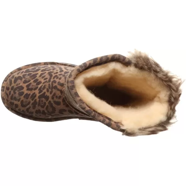 imageBEARPAW Youth Boshie Multiple Colors  Youths Boot Classic Suede  Kids Slip On Boot  Comfortable Winter BootLeopard