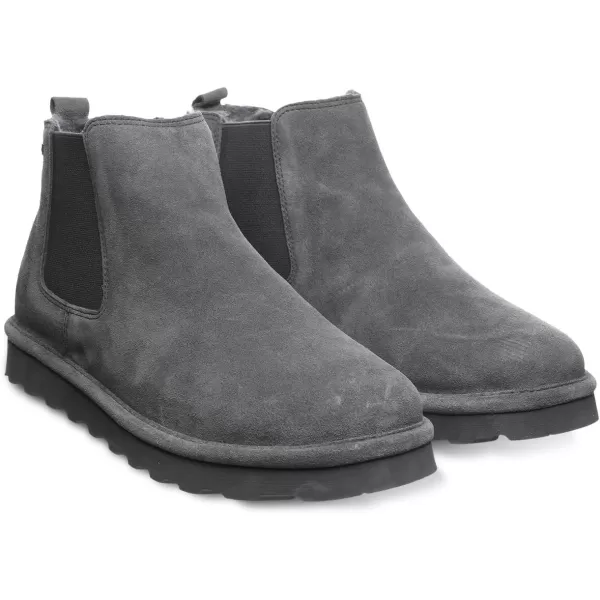 imageBEARPAW Mens Drew Multiple Colors  Mens Ankle Boot  Mens Slip On Boot  Comfortable Winter BootCharcoal