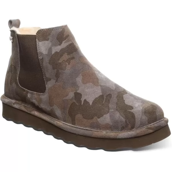 imageBEARPAW Mens Drew Multiple Colors  Mens Ankle Boot  Mens Slip On Boot  Comfortable Winter BootEarth Camo