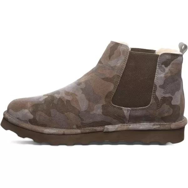 imageBEARPAW Mens Drew Multiple Colors  Mens Ankle Boot  Mens Slip On Boot  Comfortable Winter BootEarth Camo