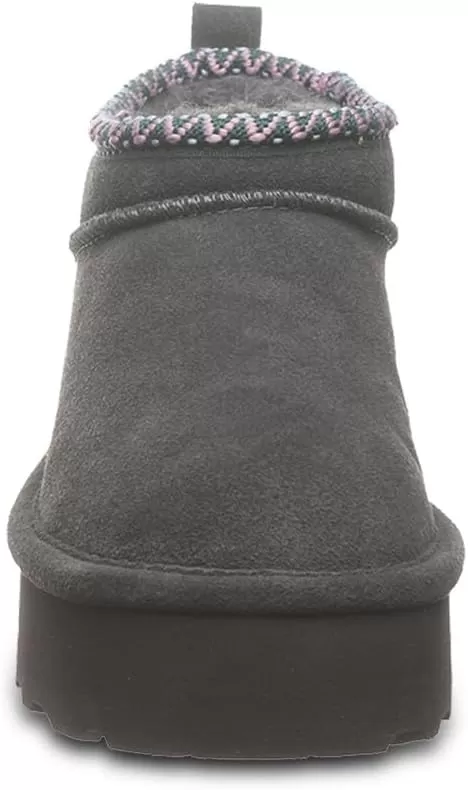 imageBEARPAW Womens Retro Super Shorty Deco  Womens Ankle Boot  Womens Slip On Boot  Comfortable Winter Boot  Multiple Colors ampamp SizesGraphite