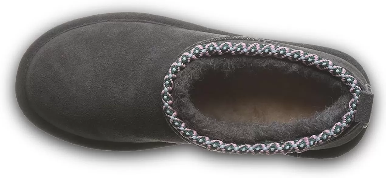 imageBEARPAW Womens Retro Super Shorty Deco  Womens Ankle Boot  Womens Slip On Boot  Comfortable Winter Boot  Multiple Colors ampamp SizesGraphite