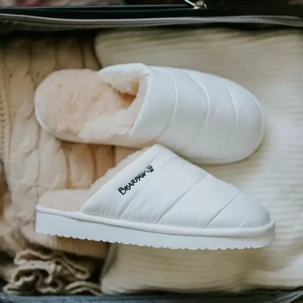 imageBEARPAW Womens Puffy Multiple Colors  Womens Slippers  Womens Shoes  Comfortable ampamp LightWeightWhite