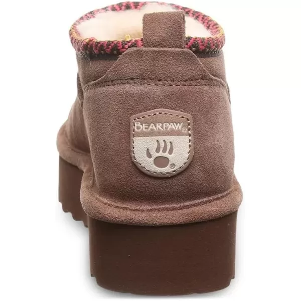 imageBEARPAW Womens Retro Super Shorty Deco  Womens Ankle Boot  Womens Slip On Boot  Comfortable Winter Boot  Multiple Colors ampamp SizesCocoa