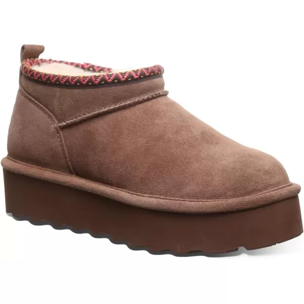 imageBEARPAW Womens Retro Super Shorty Deco  Womens Ankle Boot  Womens Slip On Boot  Comfortable Winter Boot  Multiple Colors ampamp SizesCocoa