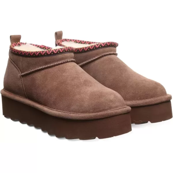 imageBEARPAW Womens Retro Super Shorty Deco  Womens Ankle Boot  Womens Slip On Boot  Comfortable Winter Boot  Multiple Colors ampamp SizesCocoa