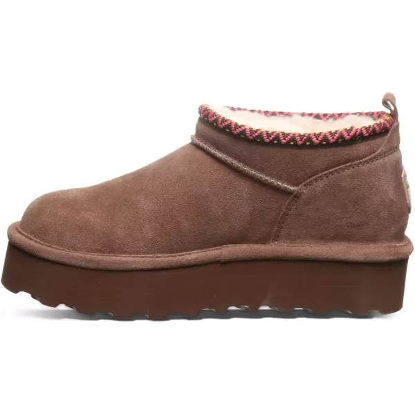 imageBEARPAW Womens Retro Super Shorty Deco  Womens Ankle Boot  Womens Slip On Boot  Comfortable Winter Boot  Multiple Colors ampamp SizesCocoa