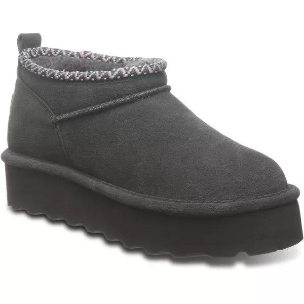 imageBEARPAW Womens Retro Super Shorty Deco  Womens Ankle Boot  Womens Slip On Boot  Comfortable Winter Boot  Multiple Colors ampamp SizesGraphite