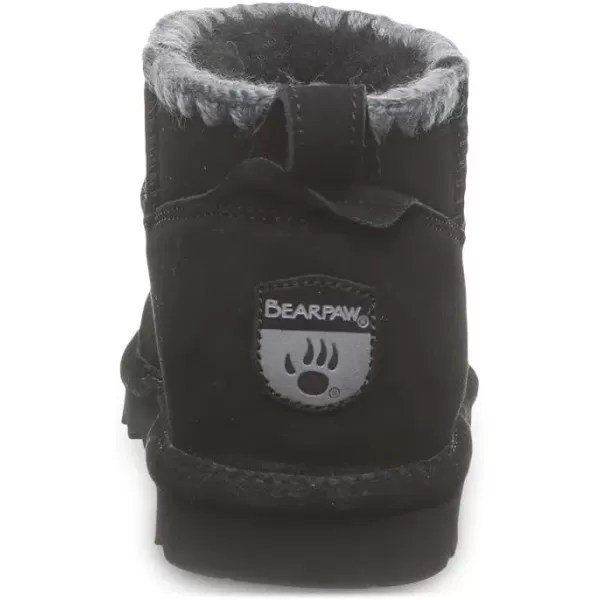 imageBEARPAW Womens Shorty Crochet Multiple Colors  Womens Ankle Boot  Womens Slip On Boot  Comfortable Winter BootBlack Ii