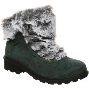 imageBEARPAW Womens Serenity Multiple Colors  Womens Ankle Bootie  Womens Slip On Boot  Comfortable Winter BootDark Green