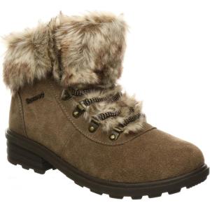imageBEARPAW Womens Serenity Multiple Colors  Womens Ankle Bootie  Womens Slip On Boot  Comfortable Winter BootSeal Brown