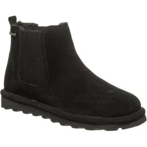 imageBEARPAW Womens Drew Multiple Colors  Womens Ankle Boot  Womens Slip On Boot  Comfortable Winter BootBlack