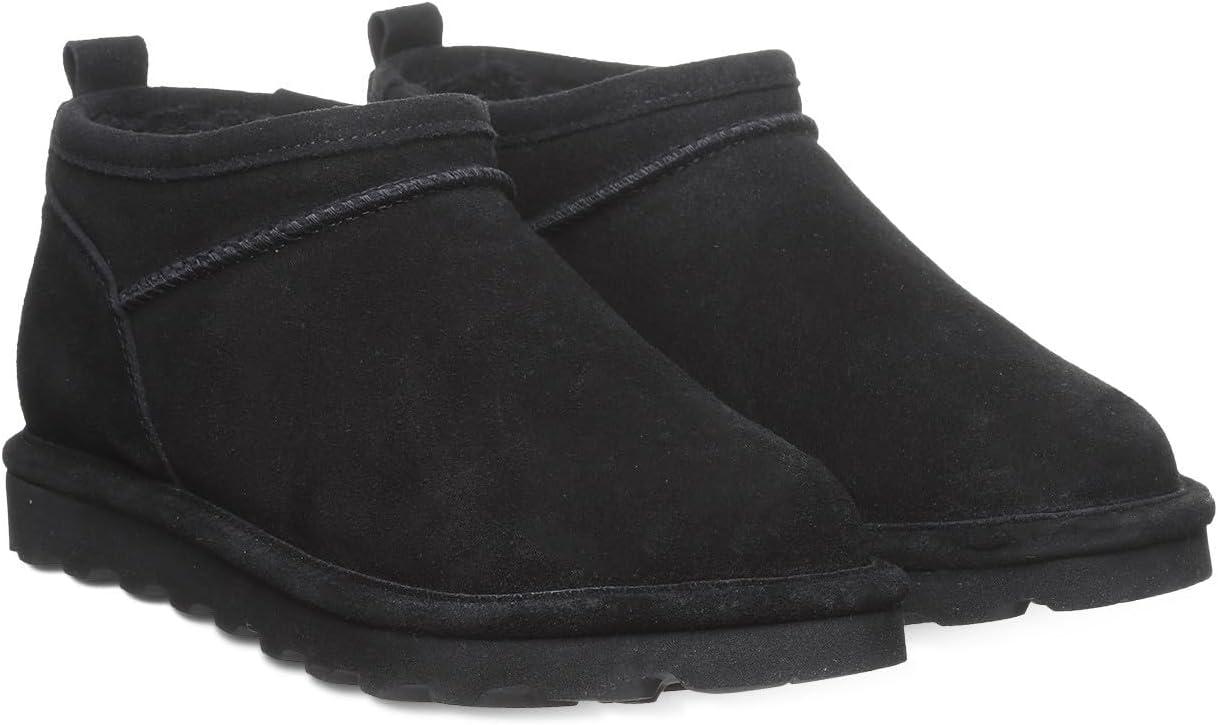 imageBEARPAW Womens Super Shorty Wide Boot  Womens Ankle Boot  Womens Slip On Boot  Comfortable Winter Boot  Multiple Colors ampamp SizesBlack