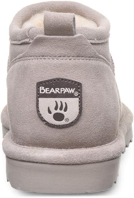 imageBEARPAW Womens Super Shorty Wide Boot  Womens Ankle Boot  Womens Slip On Boot  Comfortable Winter Boot  Multiple Colors ampamp SizesMushroom
